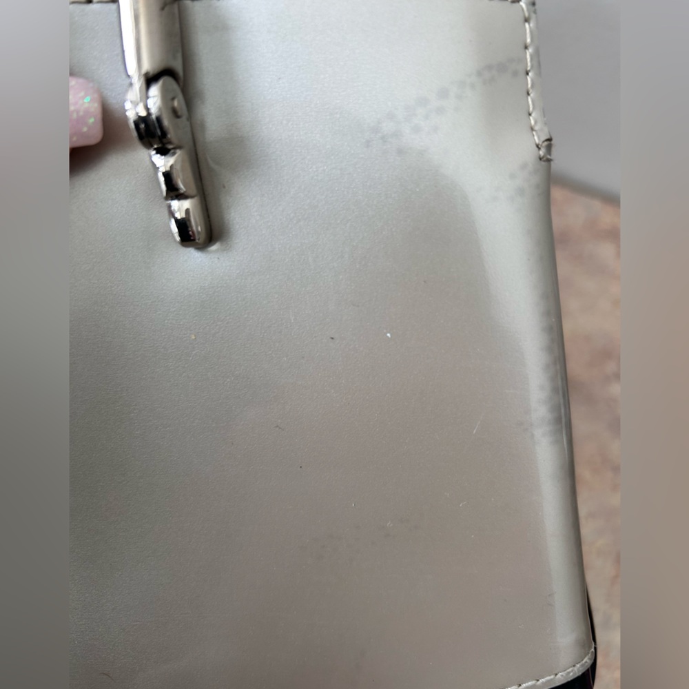 Beijo Y2K Frosty Silver color with Black Shoulder Purse - Picture 12 of 14